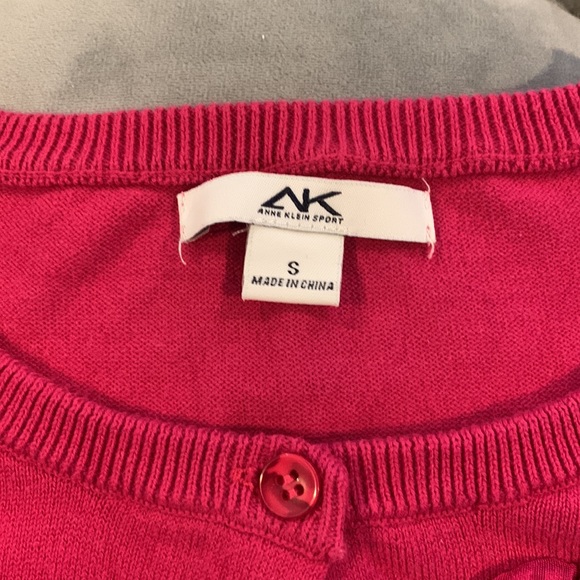 Anne Klein Sport Bright Magenta Cardigan Small - Picture 2 of 11